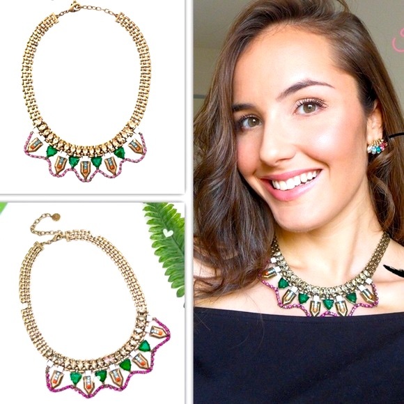 Stella & Dot X Rebecca Minkoff | Jeweled Vntge Gold Prism NEW StatementN… - Picture 8 of 11